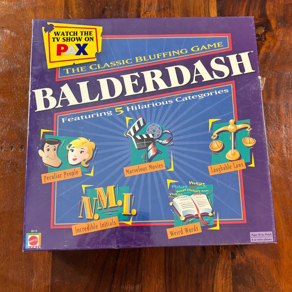 Mattel Balderdash The Classic Bluffing Game 2003 Edition B9176 New Sealed Box